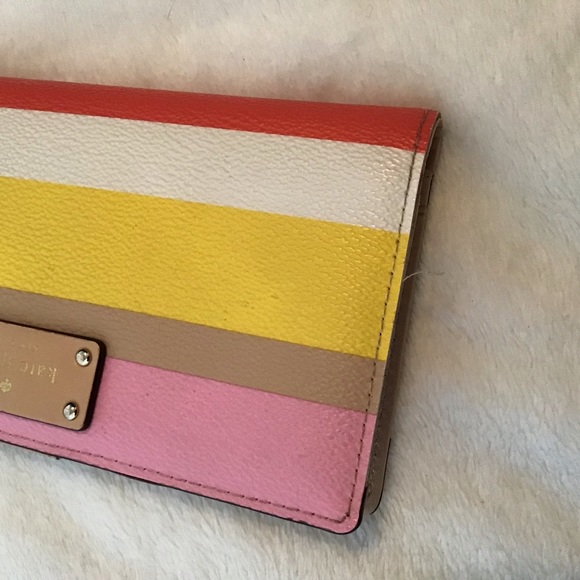 Kate Spade Grove Street Dune Stripe Staci Slim Bifold Wallet - Picture 8 of 10